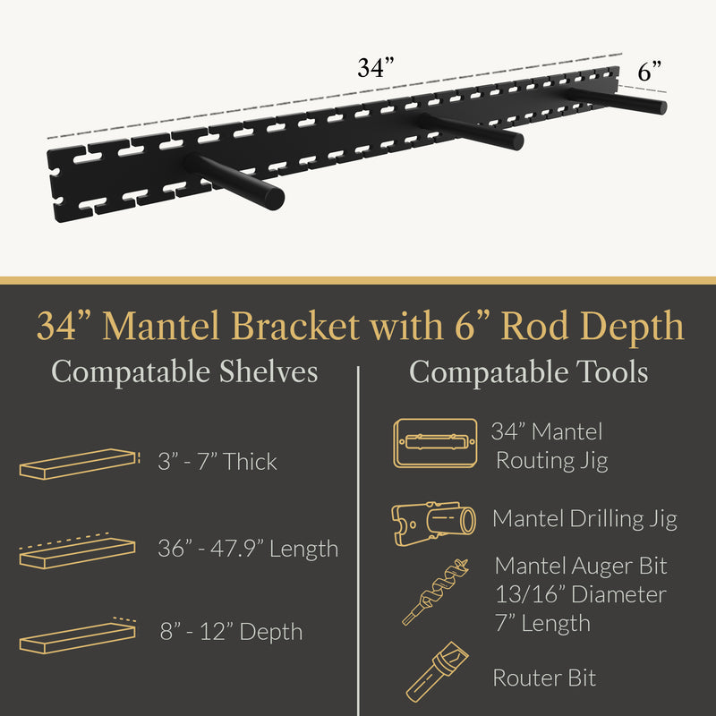 Load image into Gallery viewer, Studlock Mantel Bracket
